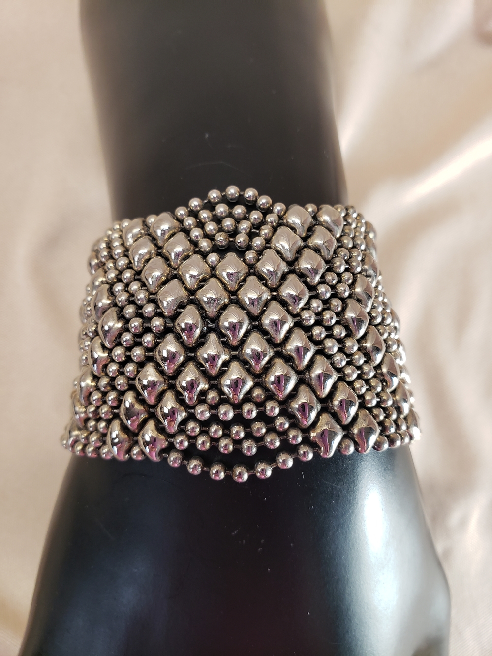 Sergio Guttierez Liquid Metal Silver Tone Mesh Bracelet